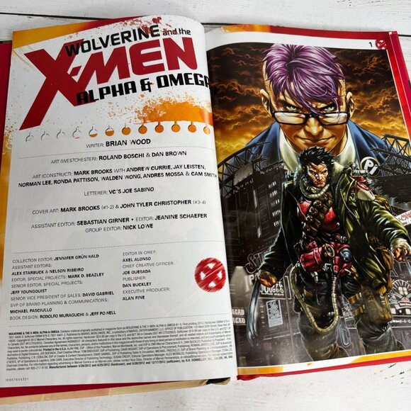 Wolverine and the X-Men Alpha & Omega Marvel HC Graphic Novel Brian Wood - Picture 3 of 7